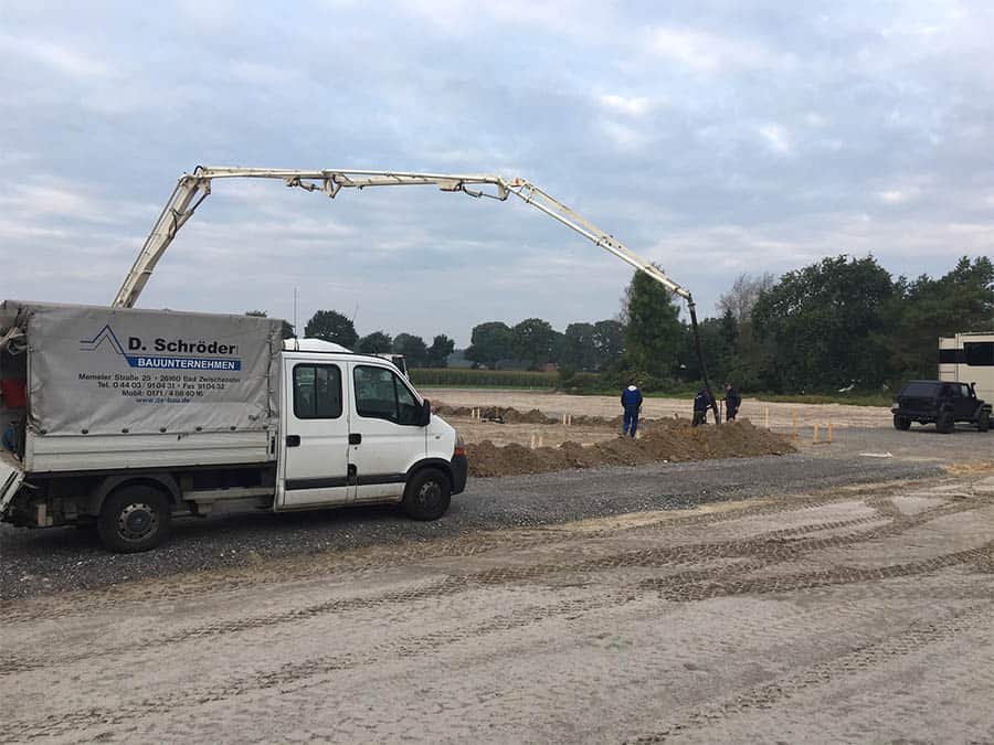 Weitere Betonarbeiten werden ausgeführt